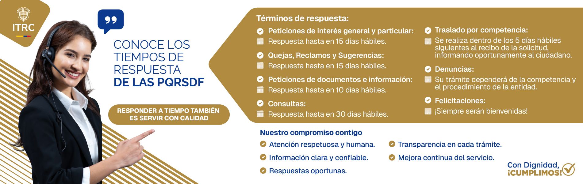 Sistema de Peticiones, Quejas, Reclamos, Sugerencias, Denuncias y Felicitaciones de la Agencia ITRC